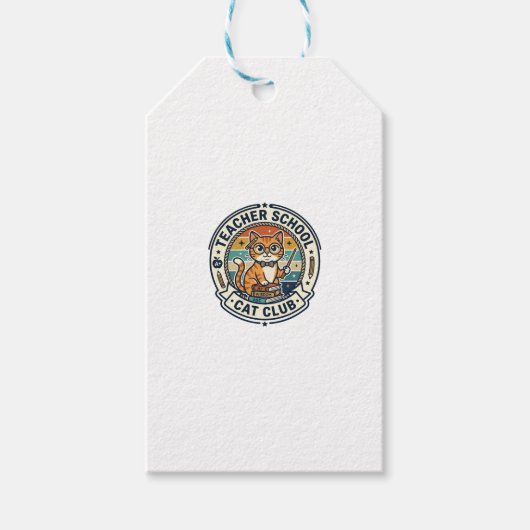 Lehrer Schule Katze Niedlich Kitty Design - Lehrer Geschenkanhänger (Vorderseite)