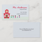 Lehrer-Schule und KinderVisitenkarte Visitenkarte (Vorne/Hinten)