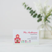 Lehrer-Schule und KinderVisitenkarte Visitenkarte (Stehend Vorderseite)