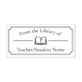 Lehrer Schüler Bibliothek Buch Benutzerdefinierter Permastempel (Design)