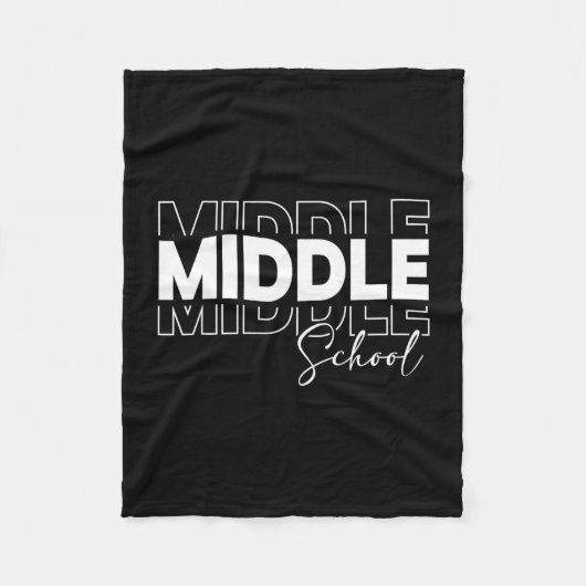 Lehrer-Schüler-Crew der Mittelschule absolviert Fleecedecke (Vorderseite)