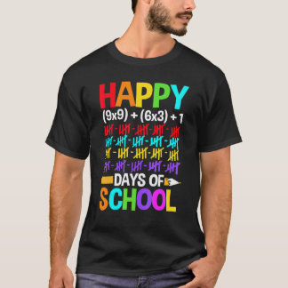 Lehrer Schüler Glücklich 100 Tage Schule T-Shirt