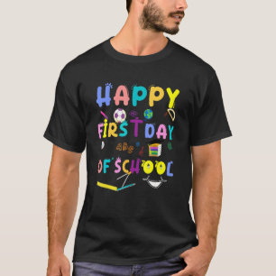 Lehrer Schüler glücklich ersten Schultag & zurück T-Shirt