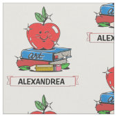 Lehrer Schüler Schulbücher Apple personalisieren Stoff (Nahaufnahme)