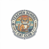 Lehrer Schulkatze Süße Katze Design - Lehrer Sch Aufkleber (Vorderseite)