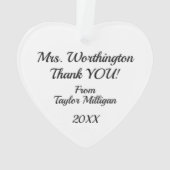 Lehrer / Schulpersonal - Danke, Ornament (Rückseite)