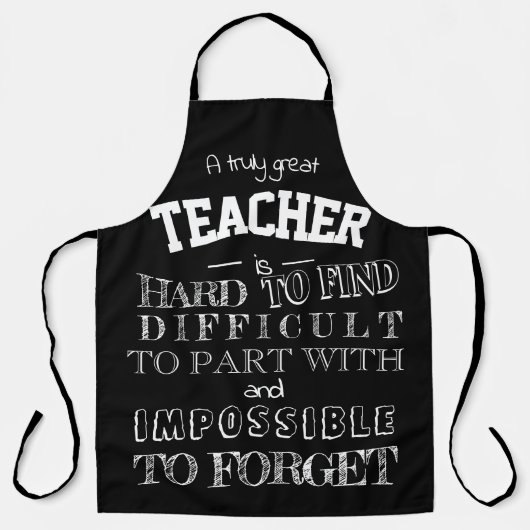 Lehrer Schürze Skript danke Ihnen Wertschätzung Ge (Vorderseite)