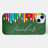 Lehrer Script-Chalkboard-Stifte Case-Mate iPhone Hülle (Rückseite (Horizontal))