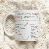 Lehrer-Selbstfürsorge-Tee-Routine Winterpause Kaffeetasse