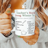 Lehrer-Selbstfürsorge-Tee-Routine Winterpause Kaffeetasse