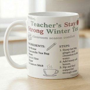 Lehrer-Selbstfürsorge-Tee-Routine Winterpause Kaffeetasse