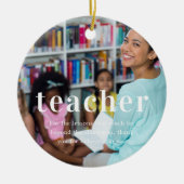 Lehrer | Sentimental Foto Keepake Weihnachten Keramik Ornament (Vorne)