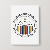 Lehrer-Shirt-Design - Zurück zur Schule Button (Vorderseite)