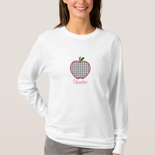 Lehrer-Shirt - grauer Gingham Apple T-Shirt