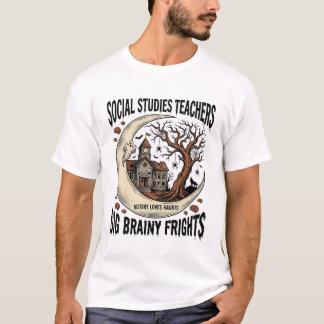 Lehrer-Shirt Sozialkunde Gruseliges Gehirn Schreck T-Shirt