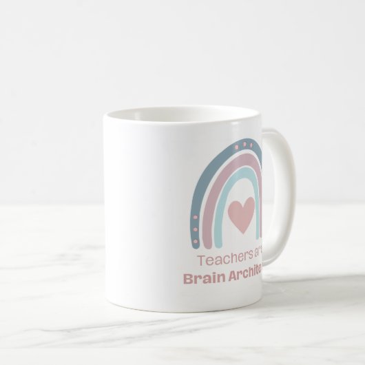 Lehrer sind Brain Architects Kaffeetasse (VorderseiteRechts)