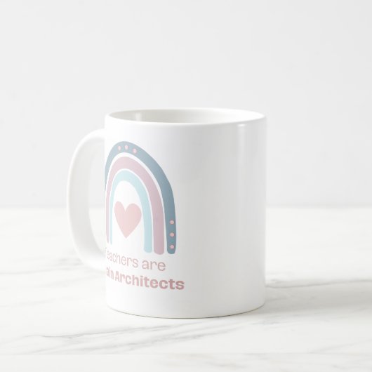 Lehrer sind Brain Architects Kaffeetasse (Vorderseite Links)