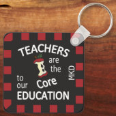 Lehrer sind der Kern unserer Bildung Schlüsselanhänger (Rückseite)