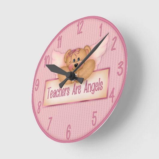 Lehrer sind Engel Wall Clock. Runde Wanduhr (Winkel)