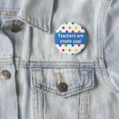 Lehrer sind hübsche coole Polka-Punkte Button (Beispiel)