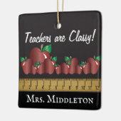 Lehrer sind klug - Drucken Sie beide Seiten Keramikornament (Links)