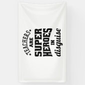 Lehrer sind Superhelden in verschleierter Form Banner (Vertikal)