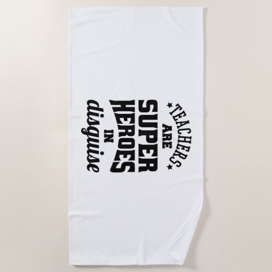 Lehrer sind Superhelden in verschleierter Form Strandtuch (Vorderseite)