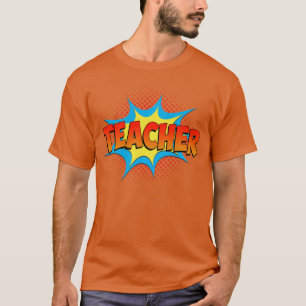 Lehrer sind Superhelden Retro Lustig Comic Buch T-Shirt