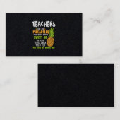Lehrer sind wie Ananas. Visitenkarte (Vorne/Hinten)