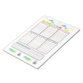 Lehrer soll personalisierte Kunstwerke auflisten Notizblock (angewinkelt)