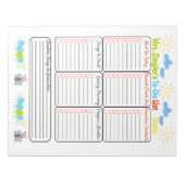 Lehrer soll personalisierte Kunstwerke auflisten Notizblock (Vorderseite)