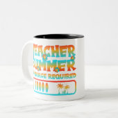 Lehrer Sommeraufschlag erforderlich Urlaub Tasse (Vorderseite Links)