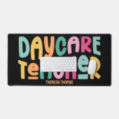 Lehrer | Spaß Farbiger Text Schreibtischunterlage (Tastatur & Maus)