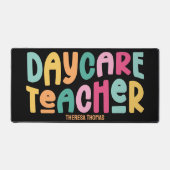 Lehrer | Spaß Farbiger Text Schreibtischunterlage (Vorderseite)