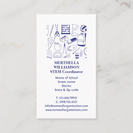 LEHRER | STEM | Foto-Visitenkarte Visitenkarte (Vorderseite)