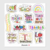 Lehrer-Sticker Aufkleber (Blatt)