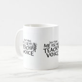 Lehrer-Stimmen-Tasse Kaffeetasse (Vorderseite Links)
