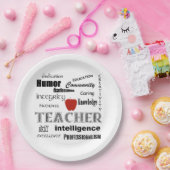 Lehrer-Stolz+Rotes Apple Pappteller (Party)