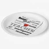 Lehrer-Stolz+Rotes Apple Pappteller (Schrägansicht)