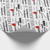 Lehrer-Stolz+Rotes Apple/Text-Entwurf Geschenkpapier (Ecke)