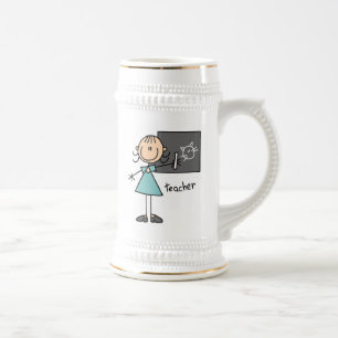 Lehrer-Strichmännchen Bierglas