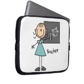 Lehrer-Strichmännchen Laptopschutzhülle (Vorne Rechts)