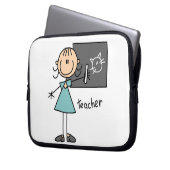 Lehrer-Strichmännchen Laptopschutzhülle (Vorderseite Links)