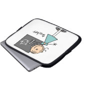 Lehrer-Strichmännchen Laptopschutzhülle (Vorne Knopf)
