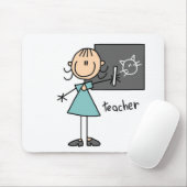 Lehrer-Strichmännchen Mousepad (Mit Mouse)
