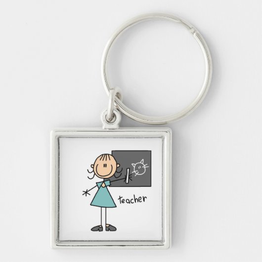 Lehrer-Strichmännchen Schlüsselanhänger (Vorne)