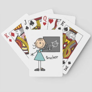 Lehrer-Strichmännchen Spielkarten