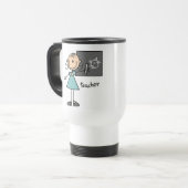 Lehrer-Strichmännchen-Tasse Reisebecher (Vorderseite Links)