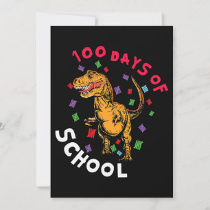 Lehrer Student 100. Tag Dinosaurier 100 Tage nach Einladung