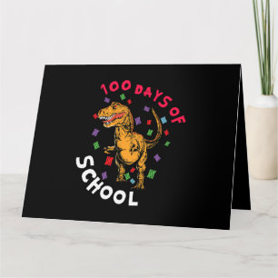 Lehrer Student 100. Tag Dinosaurier 100 Tage nach Karte